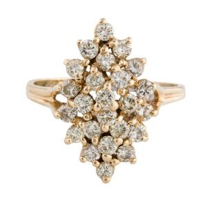Diamond cluster ring — size 6.25